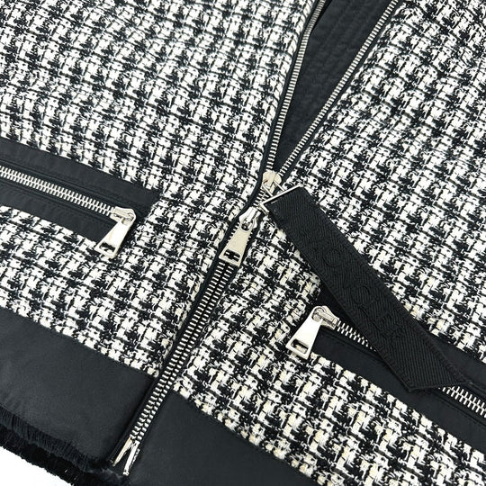MONCLER Down jacket Tweed, Nylon white Down outer REMONAY zero