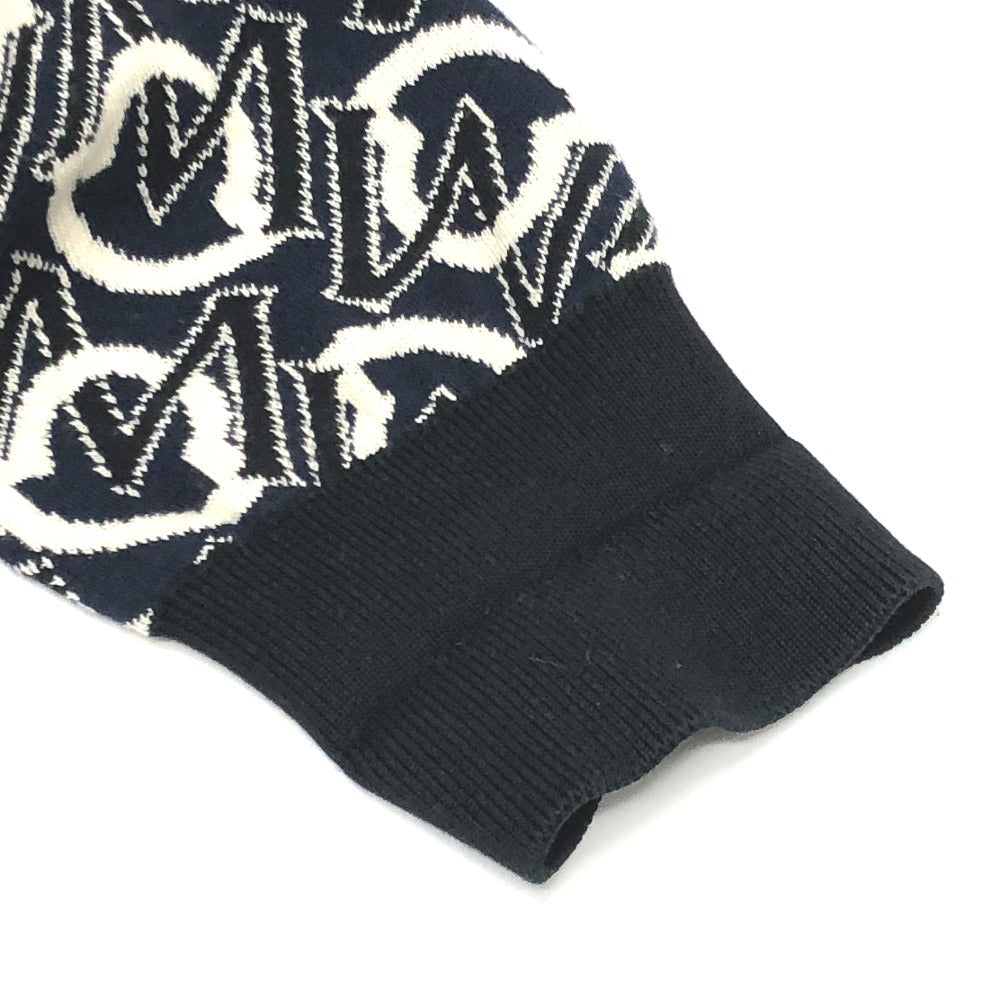 MONCLER sweater cotton Navy Overall handle mens L Used Authentic