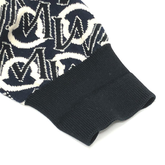 MONCLER sweater cotton Navy Overall handle mens L Used Authentic