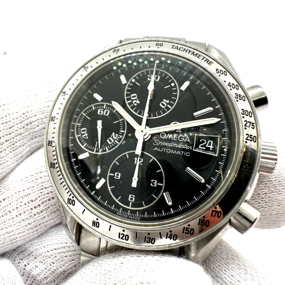 OMEGA Watches Mechanical Automatic 3513.5 Stainless Steel Silver Speedmaster black dial mens Used Authentic