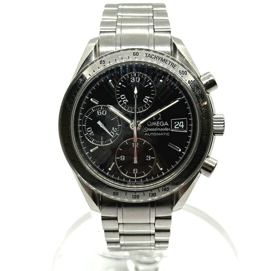 OMEGA Watches Mechanical Automatic 3513.5 Stainless Steel Silver Speedmaster black dial mens Used Authentic