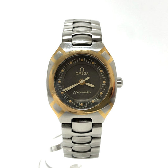 OMEGA Watches Quartz Stainless Steel Silver Seamaster Polaris black dial