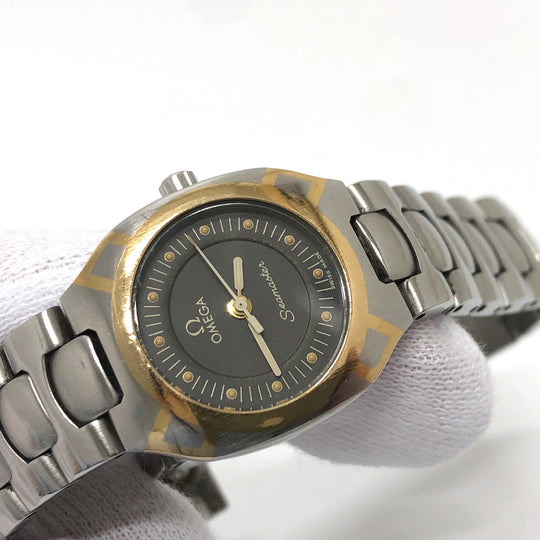 OMEGA Watches Quartz Stainless Steel Silver Seamaster Polaris black dial