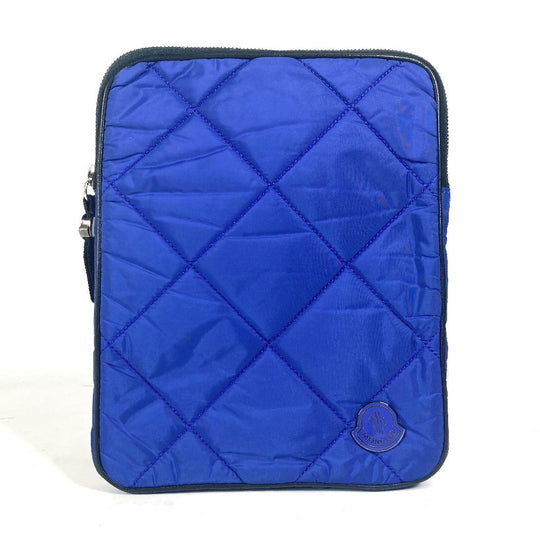 MONCLER Pouch Nylon blue logo tablet case unisex(Unisex) Used Authentic