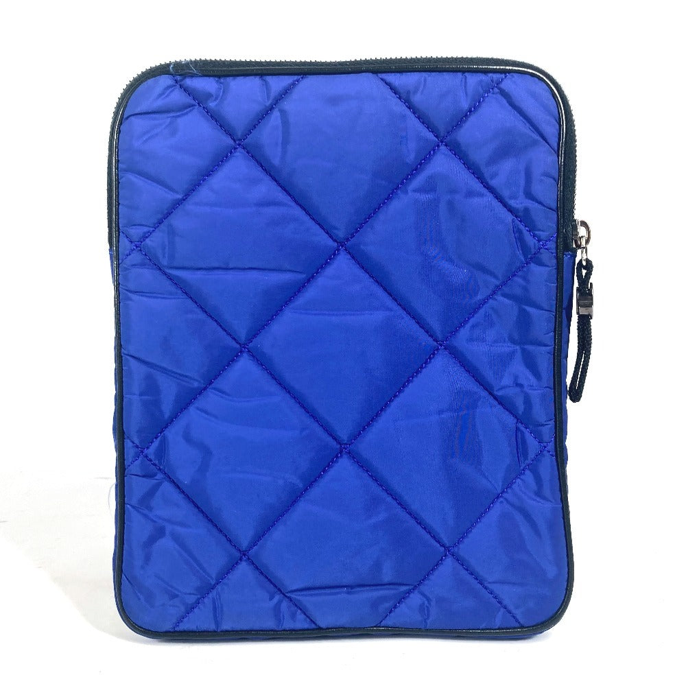 MONCLER Pouch Nylon blue logo tablet case unisex(Unisex) Used Authentic
