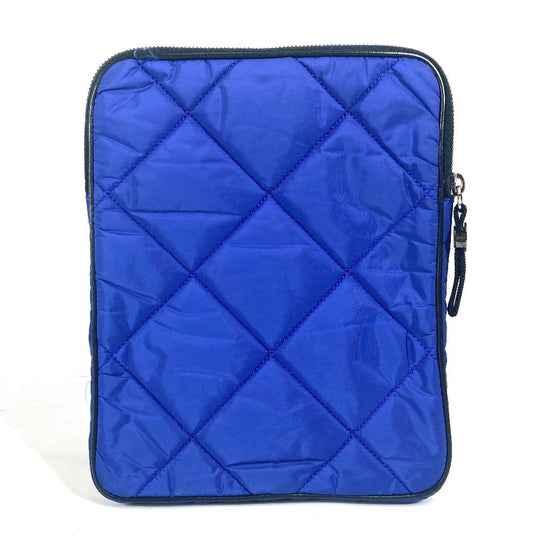 MONCLER Pouch Nylon blue logo tablet case unisex(Unisex) Used Authentic