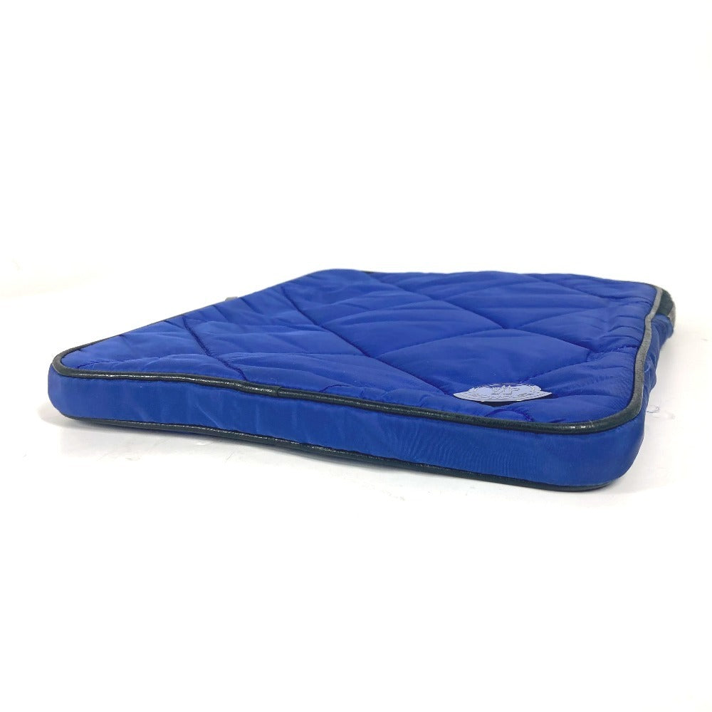 MONCLER Pouch Nylon blue logo tablet case unisex(Unisex) Used Authentic