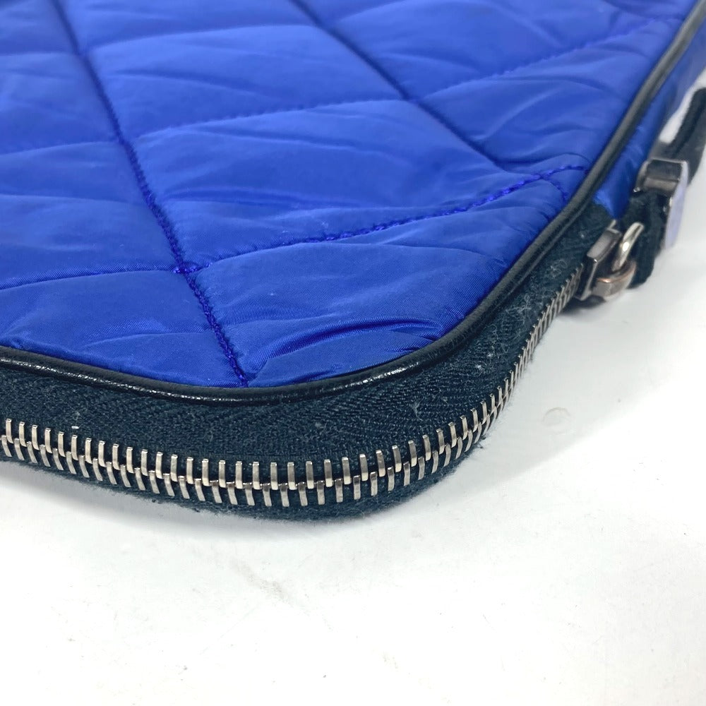 MONCLER Pouch Nylon blue logo tablet case unisex(Unisex) Used Authentic