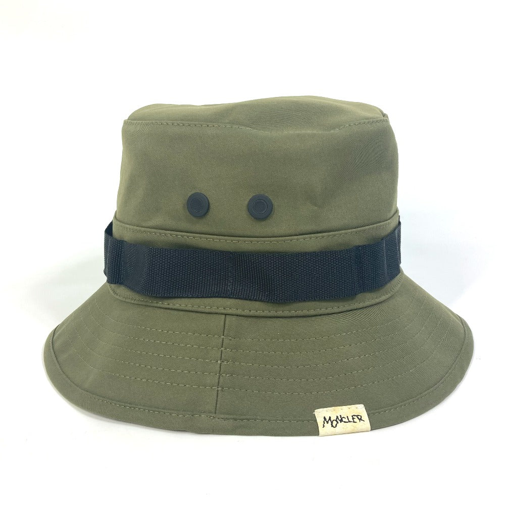 MONCLER hat G20913B00024 polyester khaki Hats, hats, bob hats Grenoble embroidery unisex(Unisex) Used Authentic
