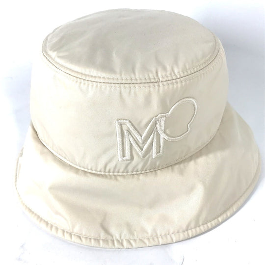 MONCLER hat polyester beige logo Women S Used Authentic
