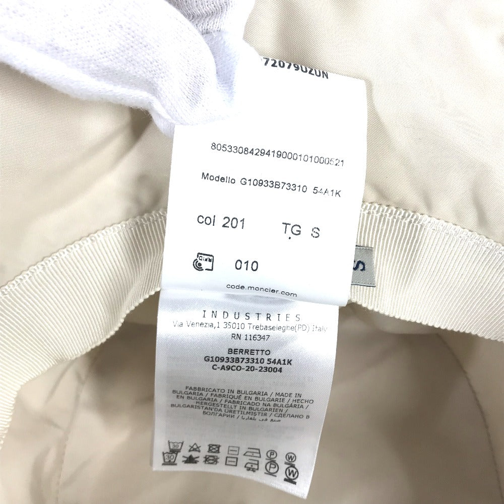MONCLER hat polyester beige logo Women S Used Authentic