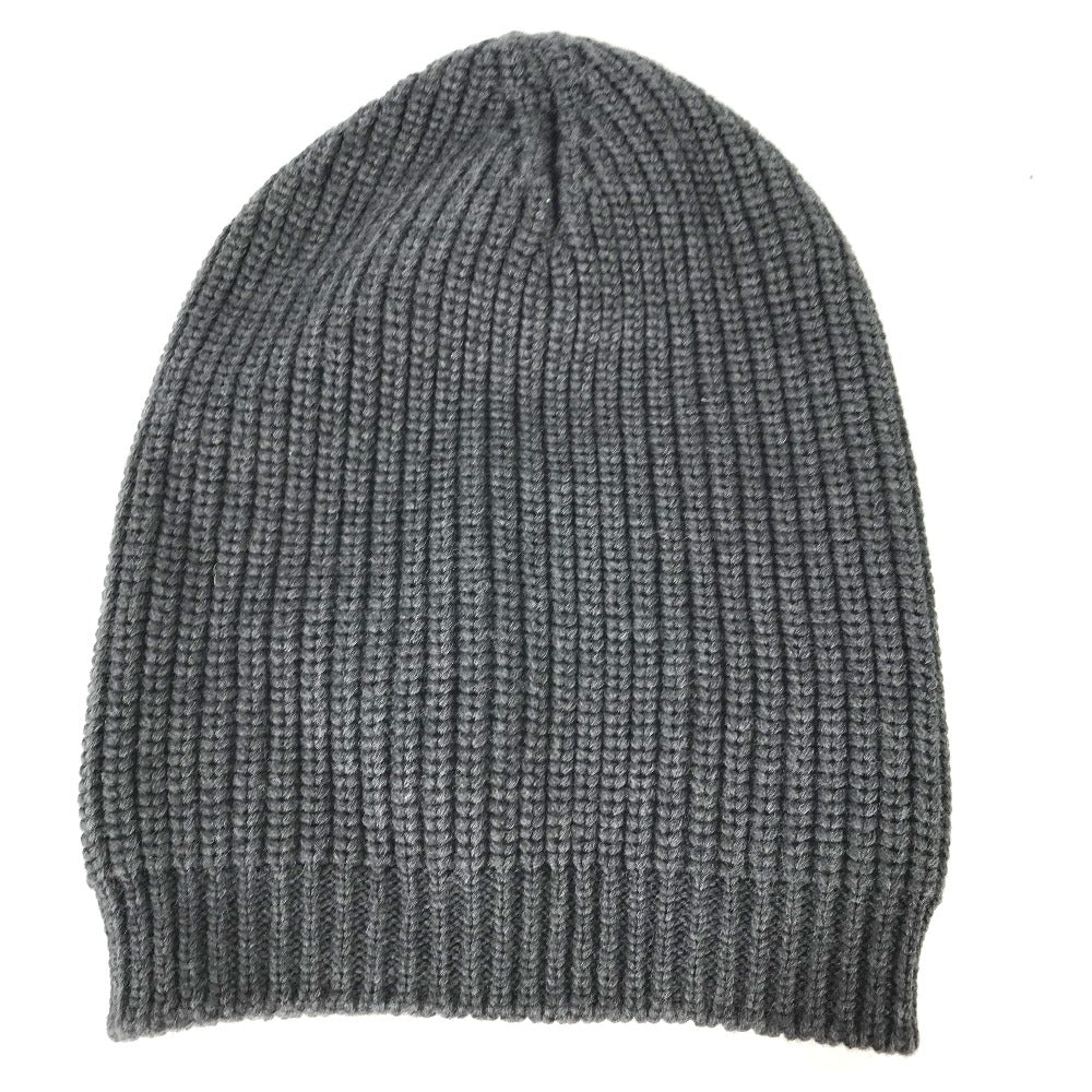 MONCLER Knit hat wool gray GAMME BLEU logo mens Used Authentic