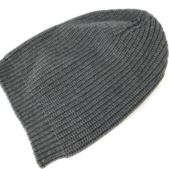 MONCLER Knit hat wool gray GAMME BLEU logo mens Used Authentic