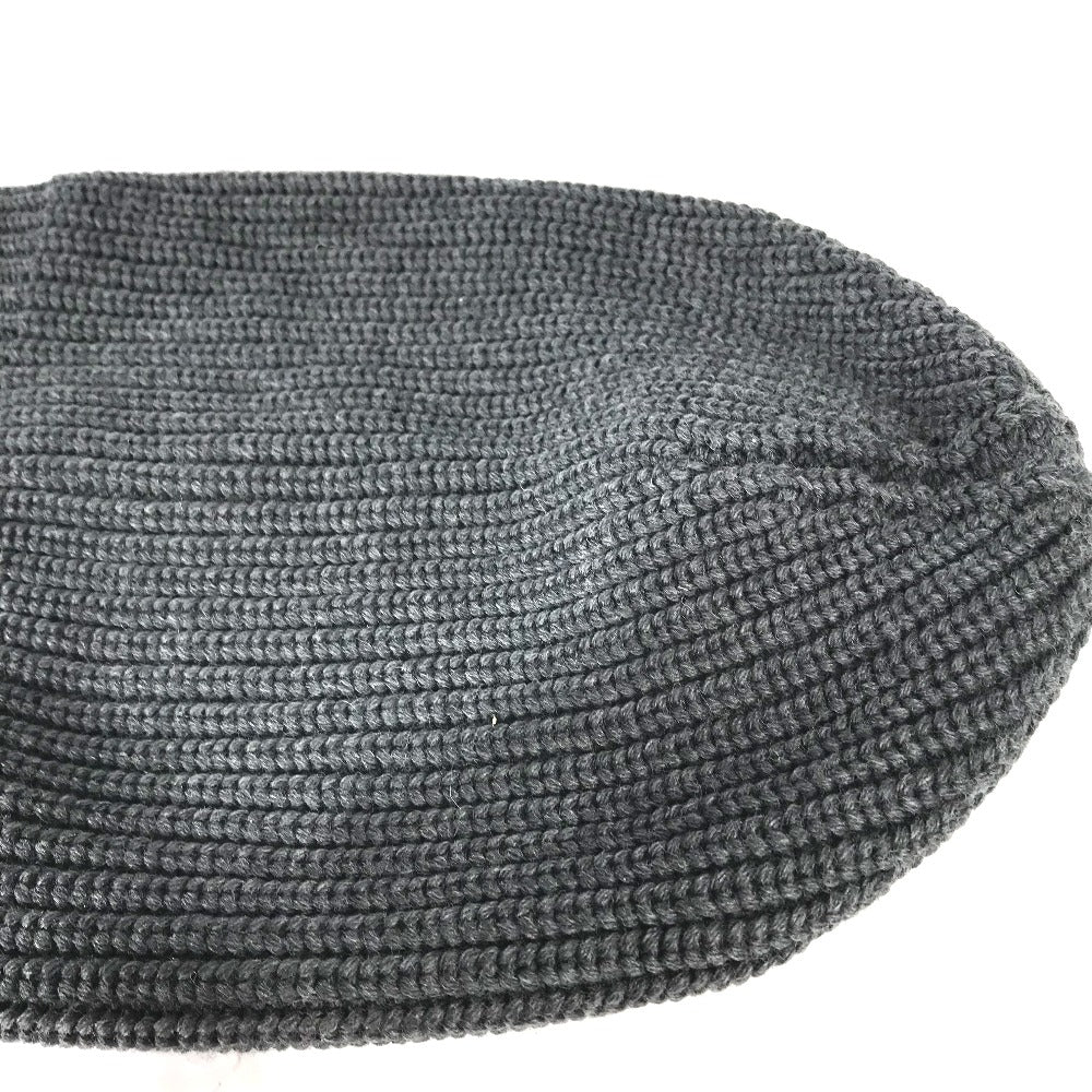 MONCLER Knit hat wool gray GAMME BLEU logo mens Used Authentic