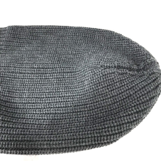 MONCLER Knit hat wool gray GAMME BLEU logo mens Used Authentic