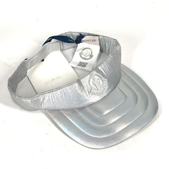 MONCLER Sun visor Nylon Silver logo unisex(Unisex) Used Authentic
