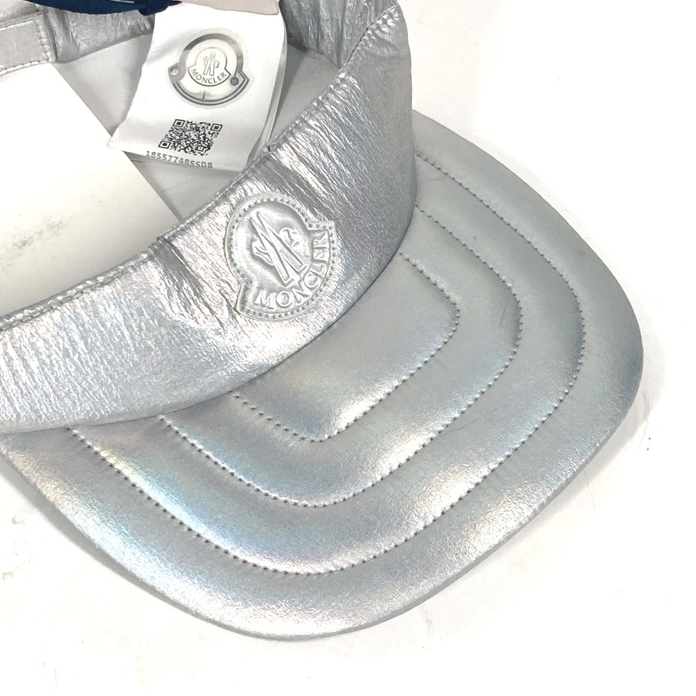 MONCLER Sun visor Nylon Silver logo unisex(Unisex) Used Authentic