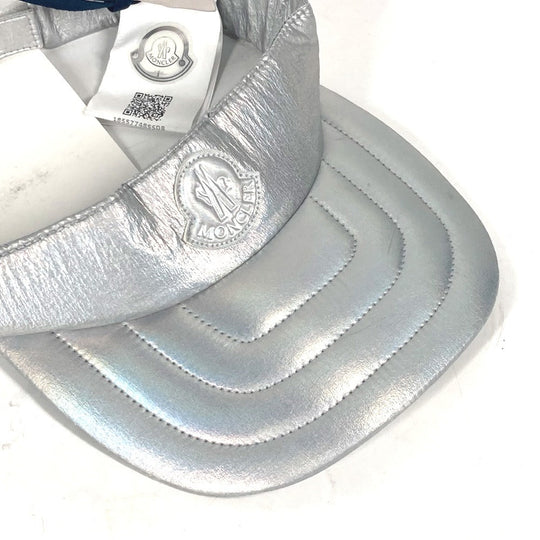 MONCLER Sun visor Nylon Silver logo unisex(Unisex) Used Authentic