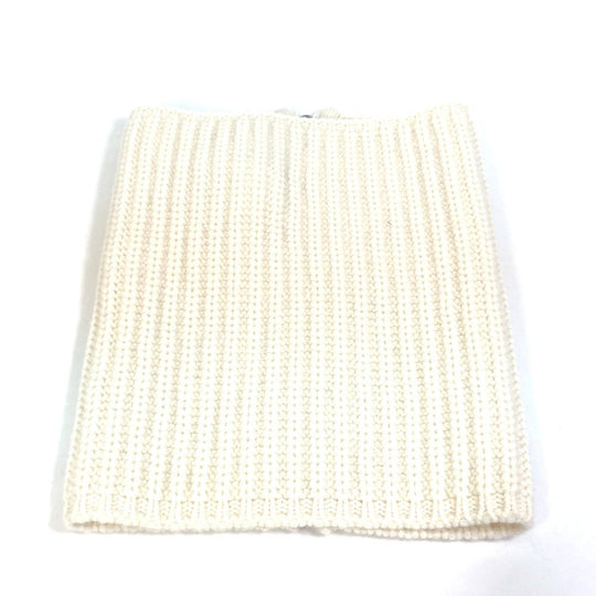 MONCLER Scarf Wool, Cashmere white Scarf Zip-up COLLO Women Used Authentic