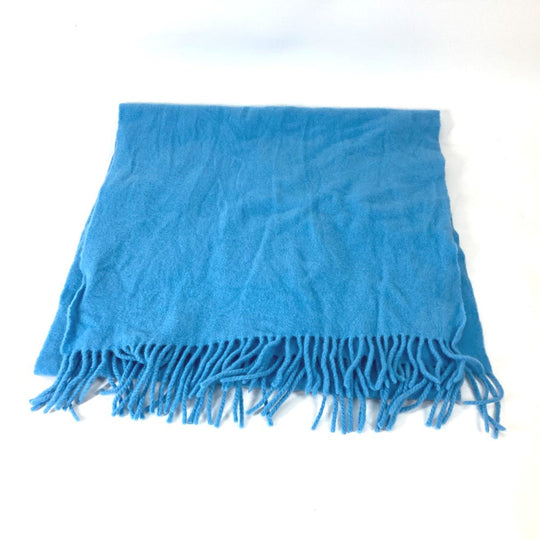 MONCLER Scarf wool blue down logo mens Used Authentic