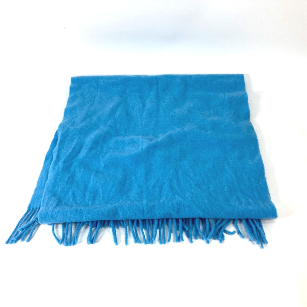 MONCLER Scarf wool blue down logo mens Used Authentic