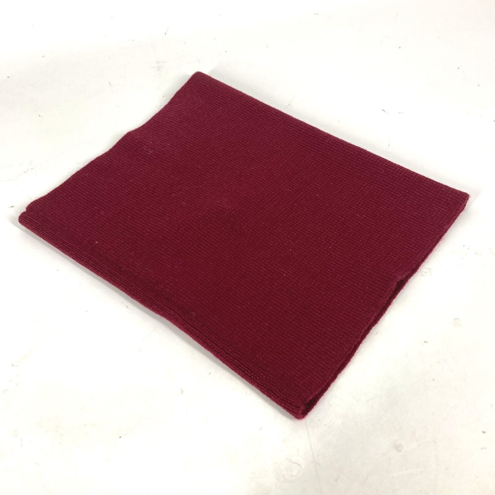 MONCLER Scarf wool wine-red Snood unisex(Unisex) Used Authentic