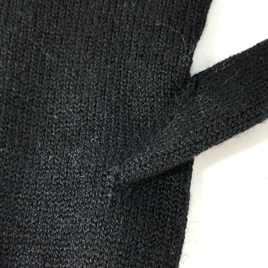 MONCLER Glove Wool, Polyester black logo Women Used Authentic