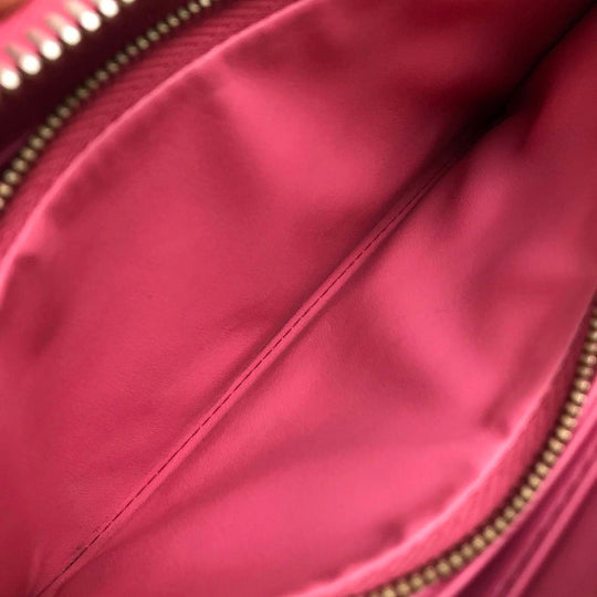 LOUIS VUITTON Long Wallet Purse M9147F Patent leather pink Monogram Vernis Zip Around long wallet Women Used Authentic