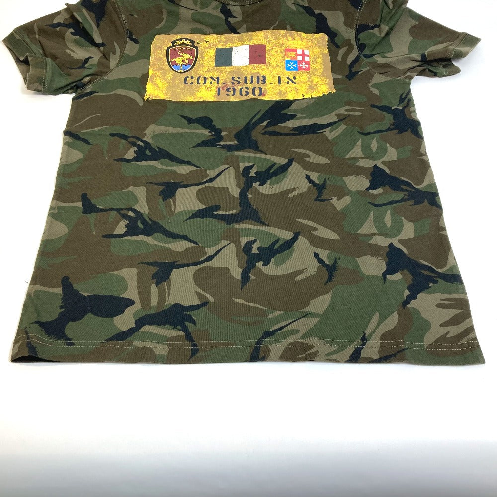 PANERAI Short sleeve T-shirt cotton green marina militare camouflage mens S Used Authentic