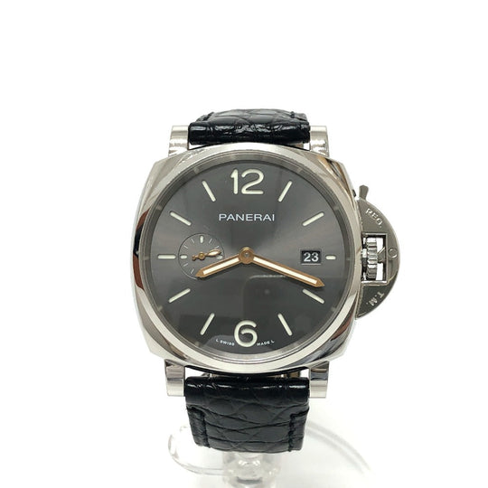 PANERAI Watches Mechanical Automatic PAM01250 Stainless Steel Silver Luminor Due black dial