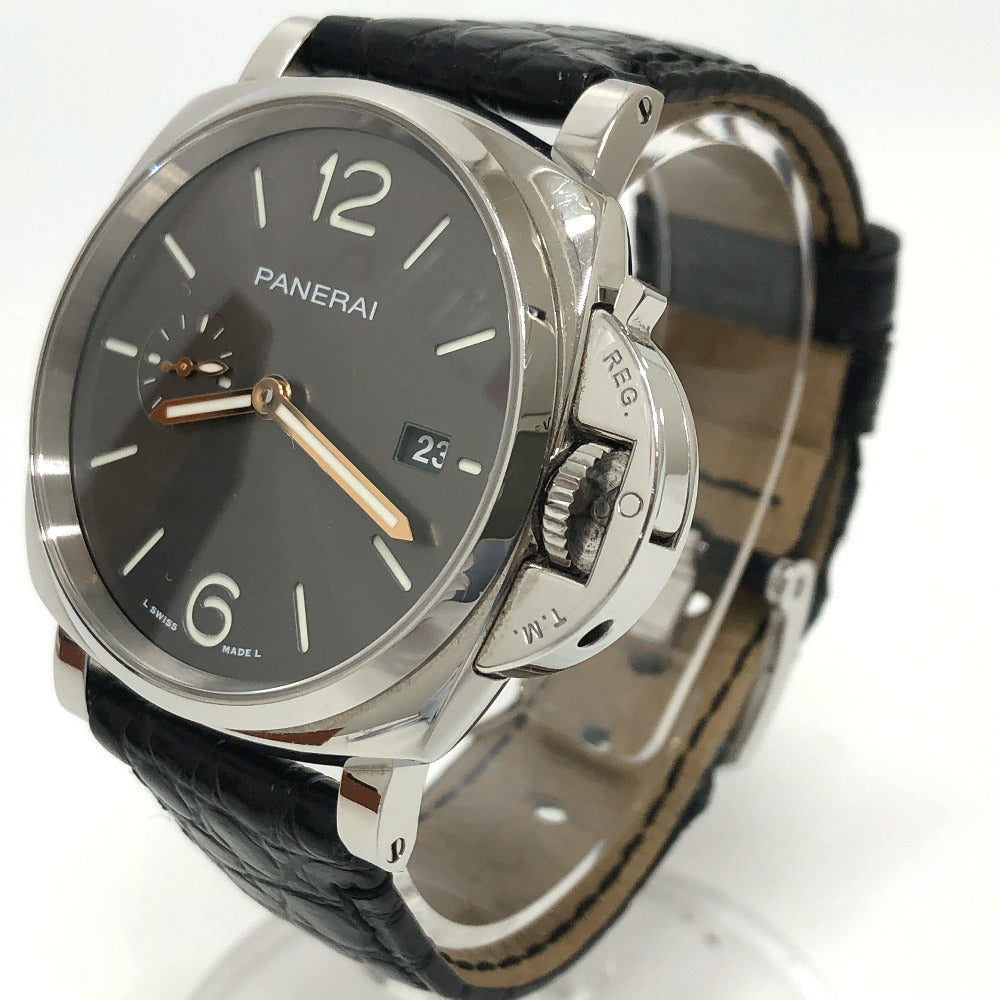 PANERAI Watches Mechanical Automatic PAM01250 Stainless Steel Silver Luminor Due black dial