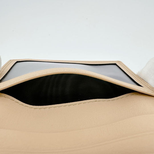 GUCCI name card holder 251848 canvas beige name card holder WG Canvas Women Used Authentic