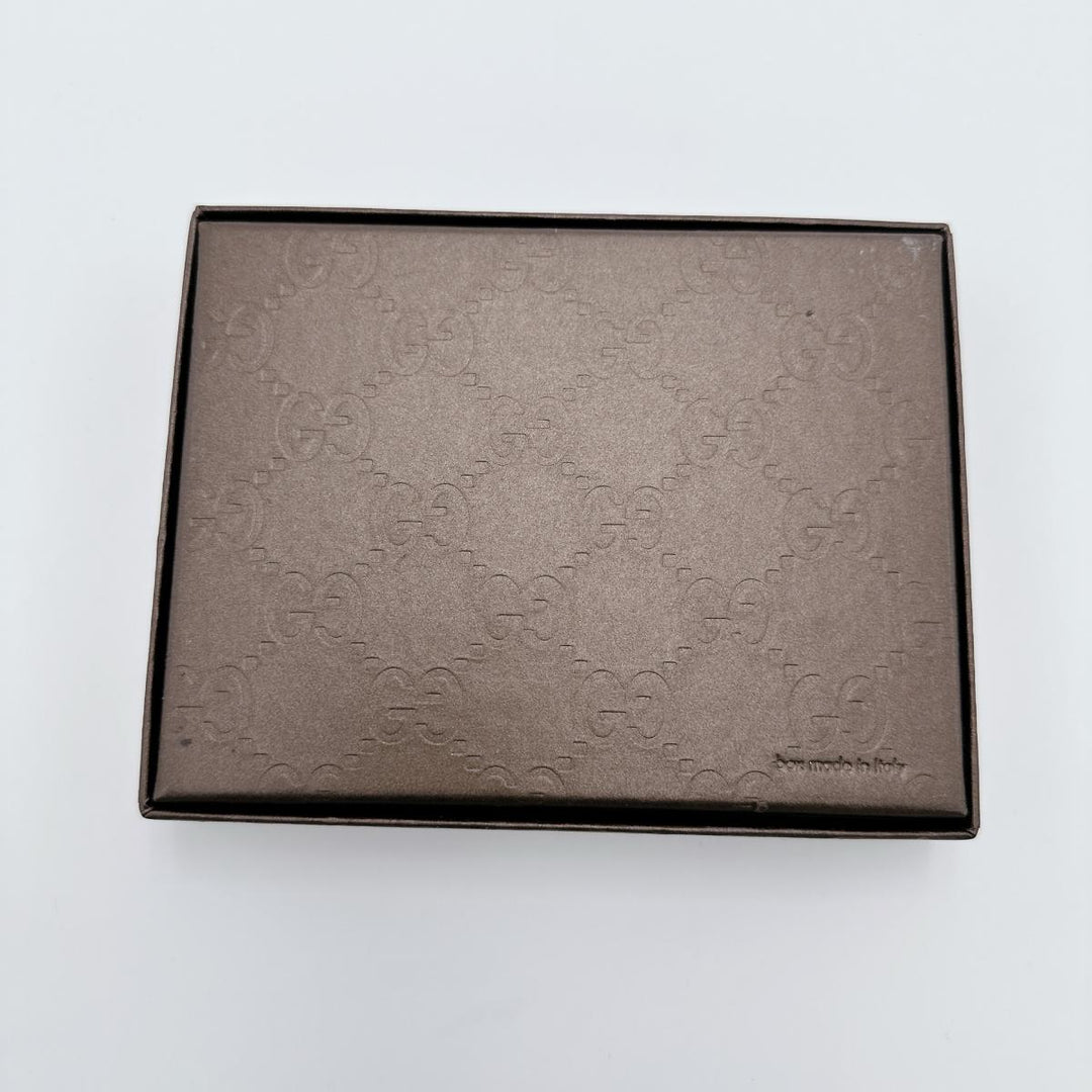 GUCCI name card holder 251848 canvas beige name card holder WG Canvas Women Used Authentic