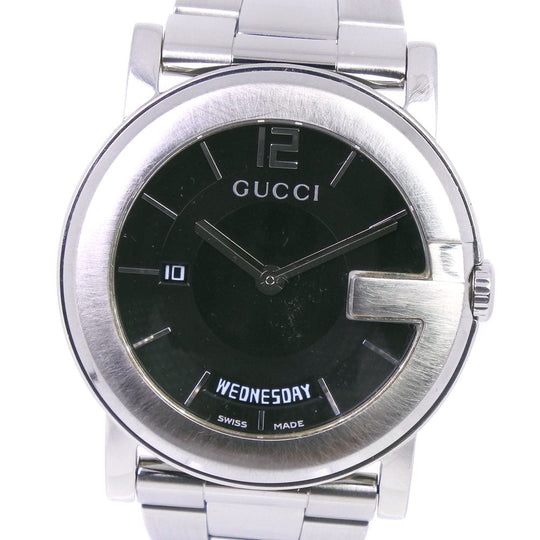 GUCCI Watches Quartz 101M Stainless Steel black Day date G Chrono Collection black dial unisex(Unisex) Used Authentic
