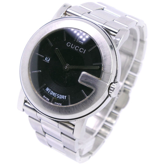 GUCCI Watches Quartz 101M Stainless Steel black Day date G Chrono Collection black dial unisex(Unisex) Used Authentic