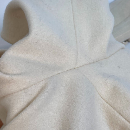 DOUBLE STANDARD CLOTHING coat Wool, Cupra Ivory sov wool Women Used Authentic