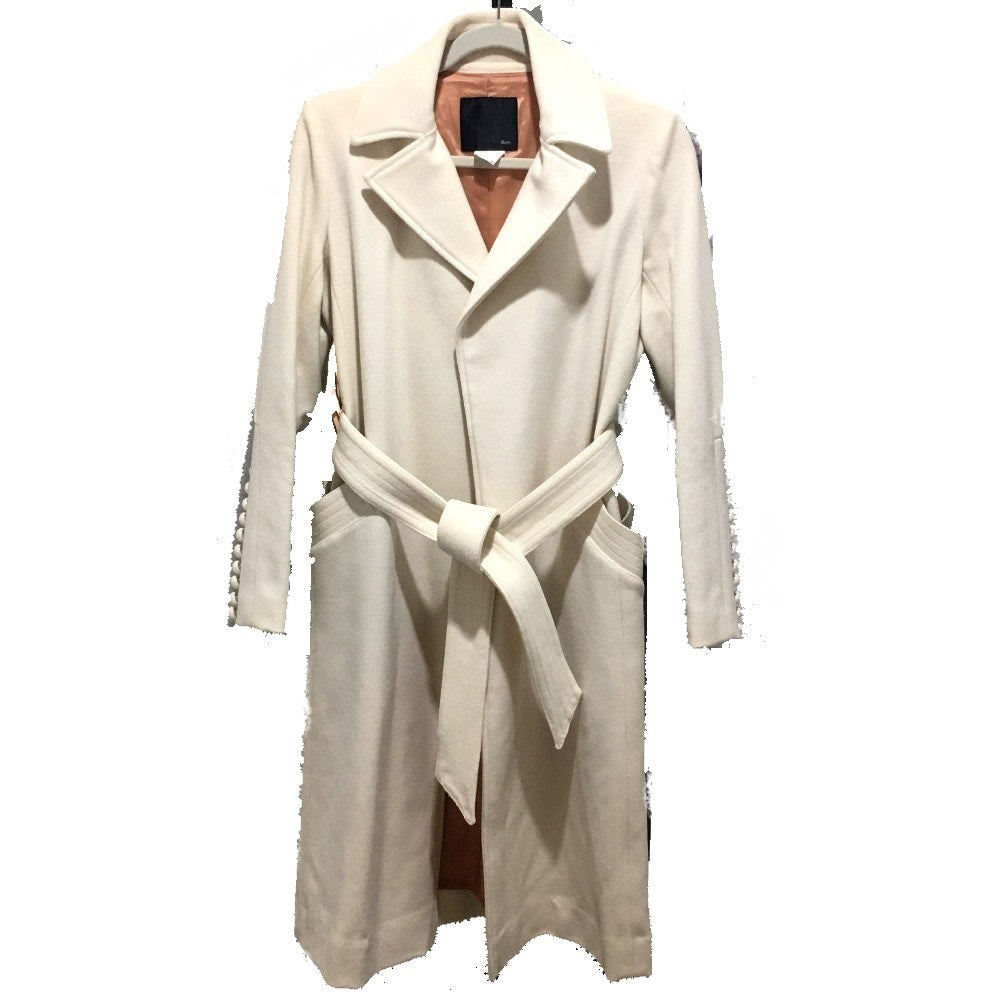 DOUBLE STANDARD CLOTHING coat Wool, Cupra Ivory sov wool Women Used Authentic