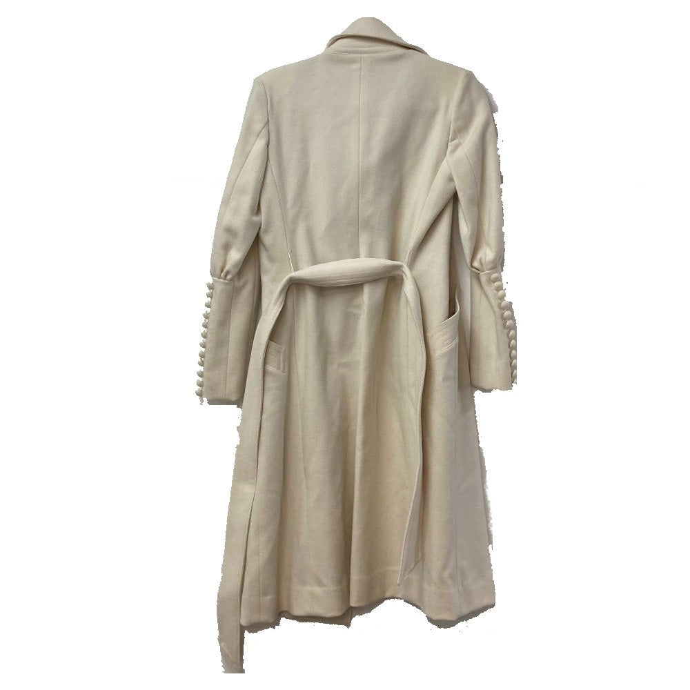 DOUBLE STANDARD CLOTHING coat Wool, Cupra Ivory sov wool Women Used Authentic