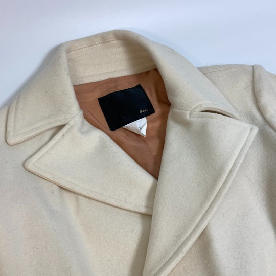 DOUBLE STANDARD CLOTHING coat Wool, Cupra Ivory sov wool Women Used Authentic