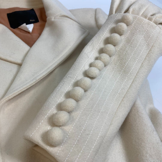 DOUBLE STANDARD CLOTHING coat Wool, Cupra Ivory sov wool Women Used Authentic