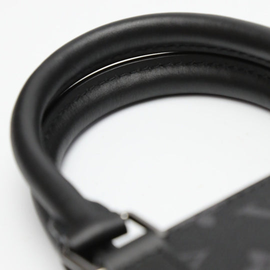 LOUIS VUITTON Tote Bag M46456 Monogram canvas black 2WAY bag Monogram Eclipse Sac Plat cloth mens Used Authentic