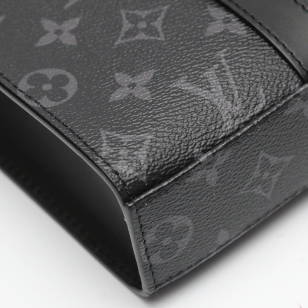 LOUIS VUITTON Tote Bag M46456 Monogram canvas black 2WAY bag Monogram Eclipse Sac Plat cloth mens Used Authentic