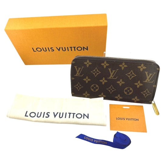 LOUIS VUITTON Long Wallet Purse M41894 Monogram canvas Rose valerine zipper long wallet Monogram Zippy wallet Women Used Authentic