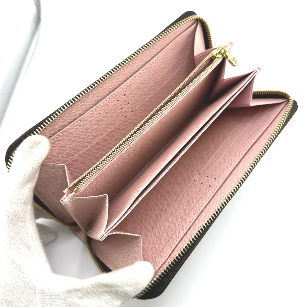 LOUIS VUITTON Long Wallet Purse M41894 Monogram canvas Rose valerine zipper long wallet Monogram Zippy wallet Women Used Authentic