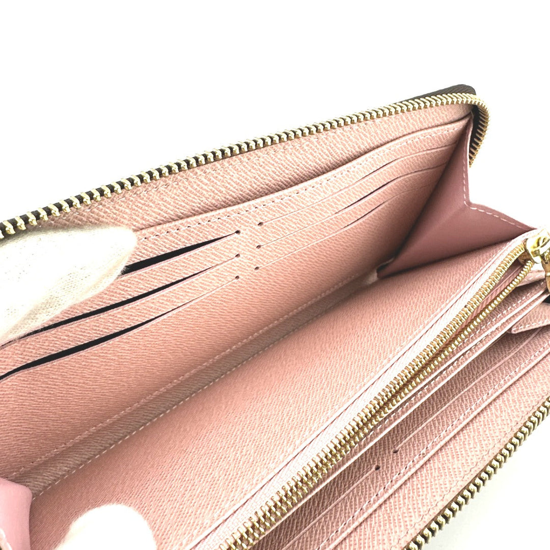 LOUIS VUITTON Long Wallet Purse M41894 Monogram canvas Rose valerine zipper long wallet Monogram Zippy wallet Women Used Authentic
