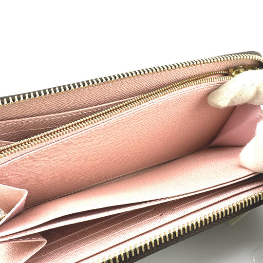 LOUIS VUITTON Long Wallet Purse M41894 Monogram canvas Rose valerine zipper long wallet Monogram Zippy wallet Women Used Authentic