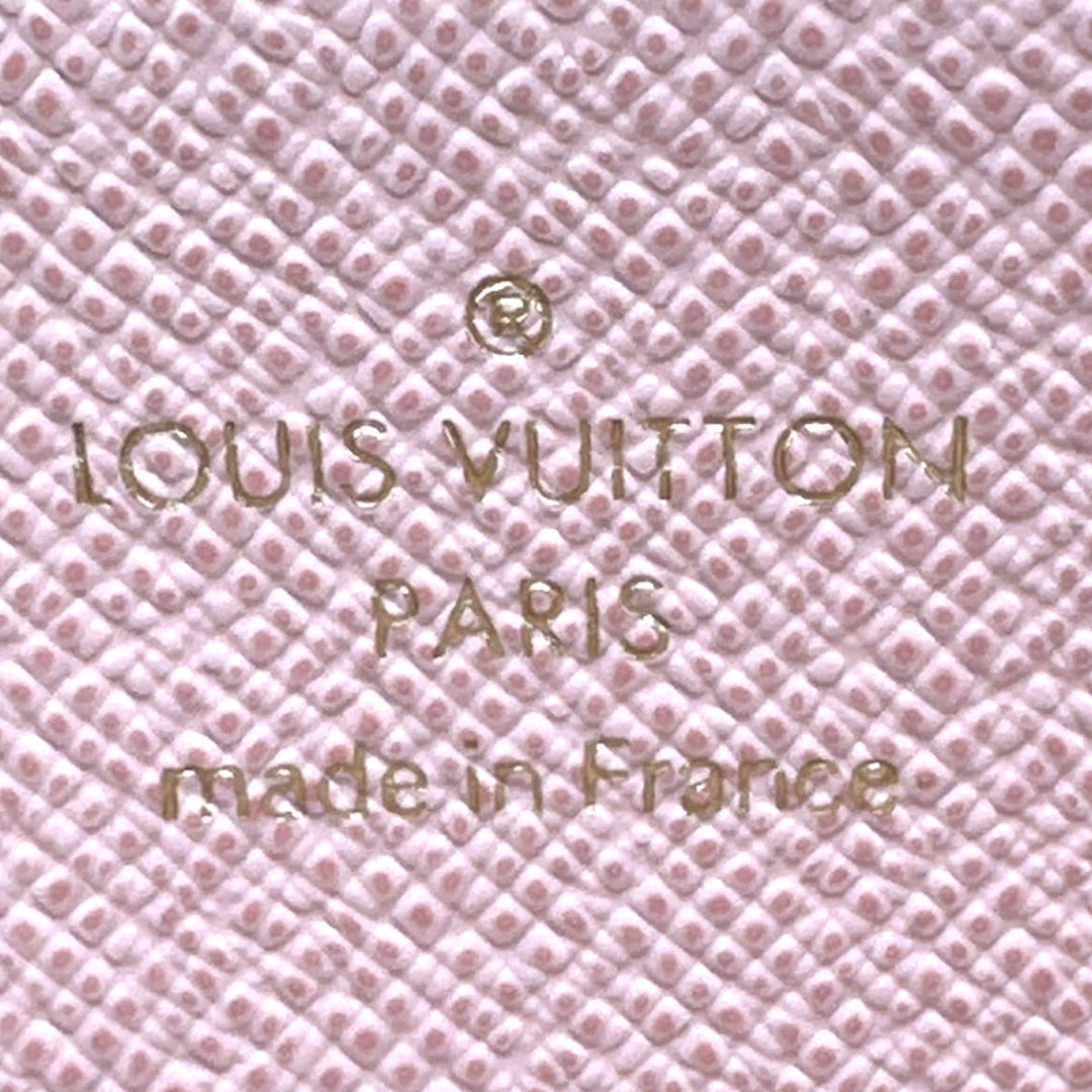 LOUIS VUITTON Long Wallet Purse M41894 Monogram canvas Rose valerine zipper long wallet Monogram Zippy wallet Women Used Authentic