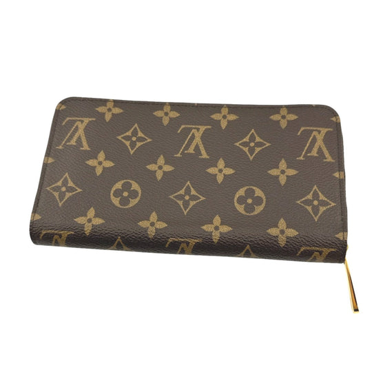LOUIS VUITTON Long Wallet Purse M41894 Monogram canvas Rose valerine zipper long wallet Monogram Zippy wallet Women Used Authentic