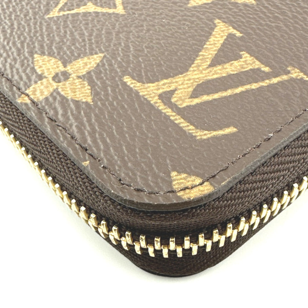 LOUIS VUITTON Long Wallet Purse M41894 Monogram canvas Rose valerine zipper long wallet Monogram Zippy wallet Women Used Authentic