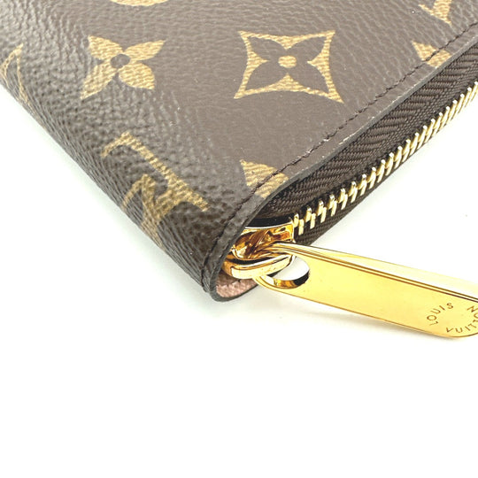 LOUIS VUITTON Long Wallet Purse M41894 Monogram canvas Rose valerine zipper long wallet Monogram Zippy wallet Women Used Authentic